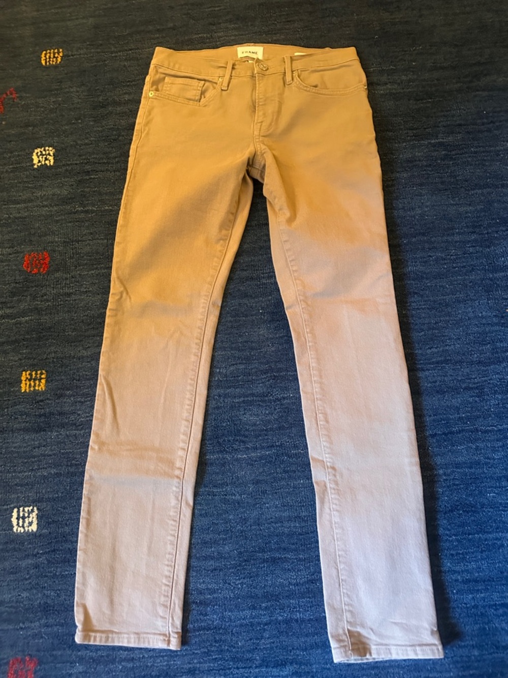Frame Denim Skinny Jeans in Tan